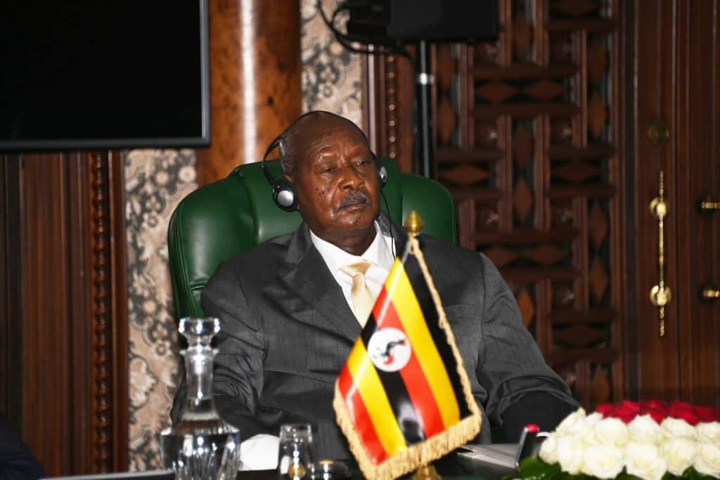 President of Uganda Yoweri Museveni in Algeria