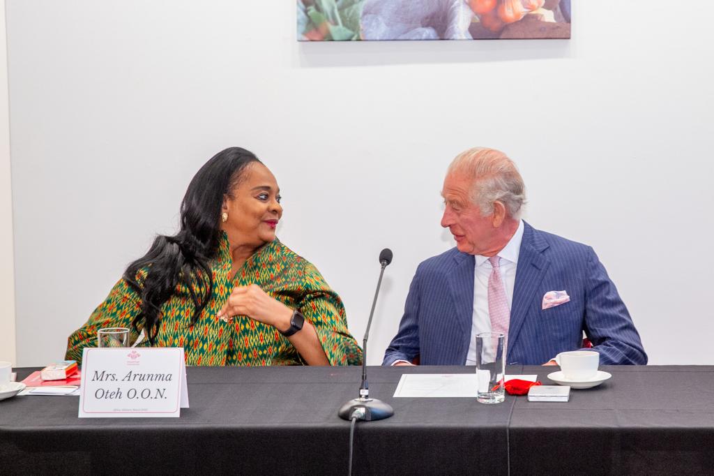 Arunma Oteh and King Charles; image supplied