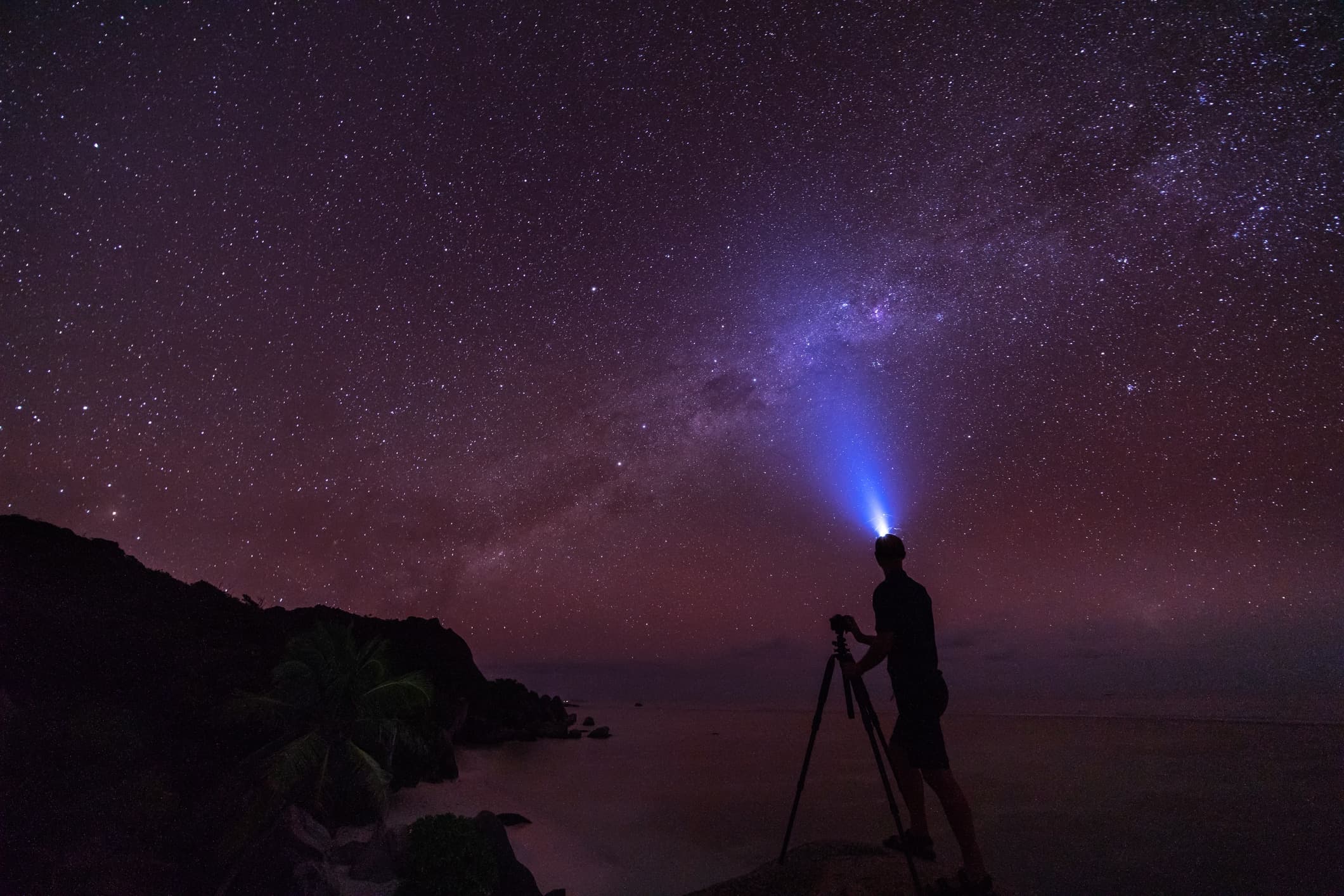outer space, infinite one widths, astronomer photographing milky way
